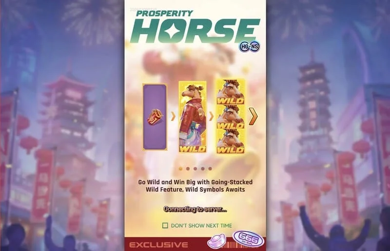 Prosperity Horse - stacked Wild na bubnjevima